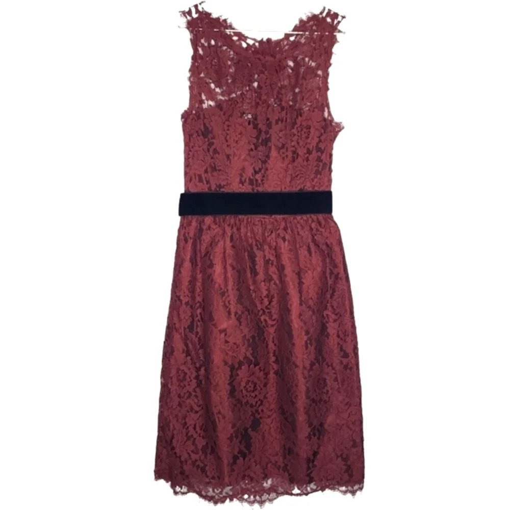 Monique Lhuillier Sz 4 Lace Cocktail Dress